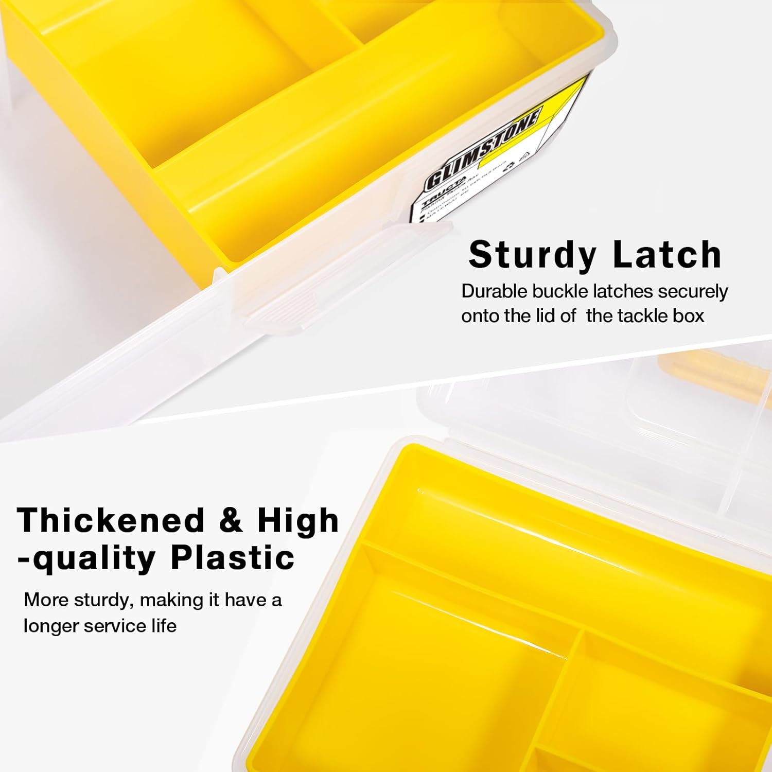 Fishing Tackle Boxes Waterproof Premium Plastic Storage Organizer Container Box with Divider Tray for Small Parts (Tackle Box Only) - Image 4