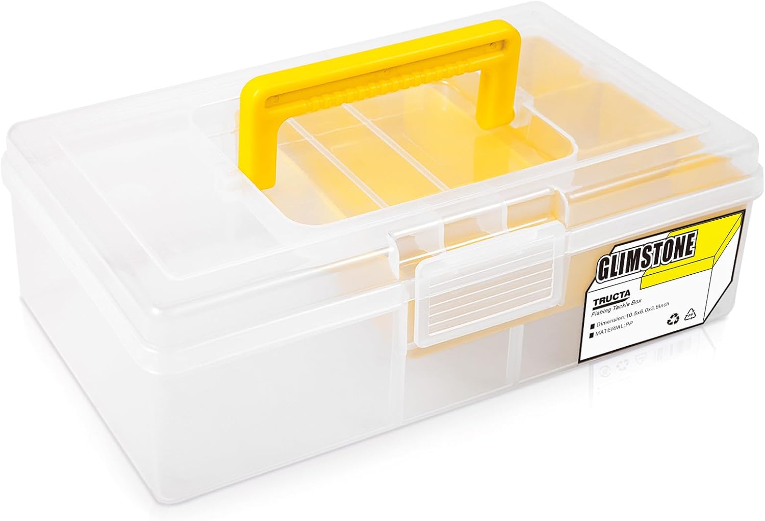 Fishing Tackle Boxes Waterproof Premium Plastic Storage Organizer Container Box with Divider Tray for Small Parts (Tackle Box Only) - Image 7