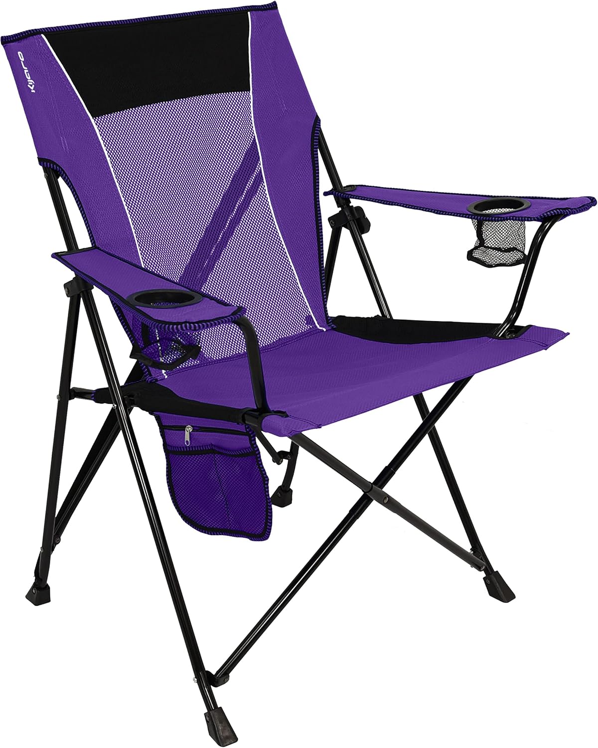 Kijaro Dual Lock Portable Camping Chairs – Enjoy the Outdoors with a Versatile Folding Chair, Sports Chair, Outdoor Chair & Lawn Chair – Dual Lock Feature Locks Position – Kawachi Purple