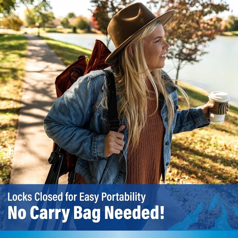 Kijaro Dual Lock Portable Camping Chairs – Enjoy the Outdoors with a Versatile Folding Chair, Sports Chair, Outdoor Chair & Lawn Chair – Dual Lock Feature Locks Position – Kawachi Purple