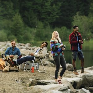 Slingshot Spincast Reel and Fishing Rod Combo, 5-Foot 6-Inch 2-Piece Fishing Pole, Size 30 Reel, Right-Hand Retrieve, Pre-Spooled with 10-Pound Zebco Line