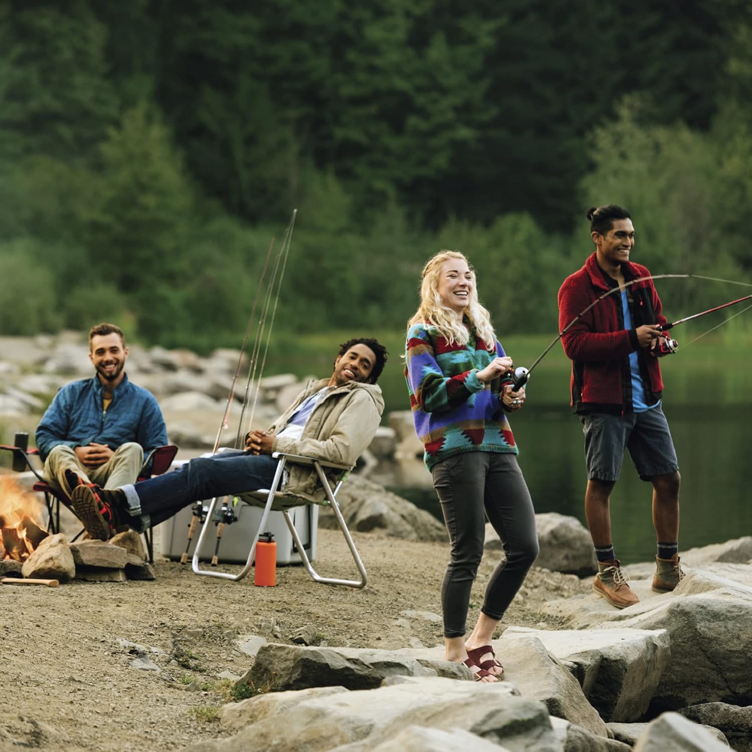 Slingshot Spincast Reel and Fishing Rod Combo, 5-Foot 6-Inch 2-Piece Fishing Pole, Size 30 Reel, Right-Hand Retrieve, Pre-Spooled with 10-Pound Zebco Line